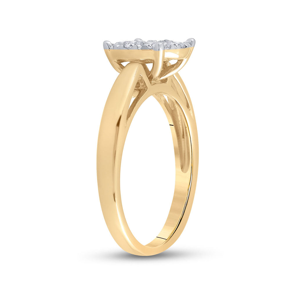 14K Yellow Or White Gold Princess Diamond Bridal Wedding Engagement Ring 1/2 Cttw, Womens Size: 5-10