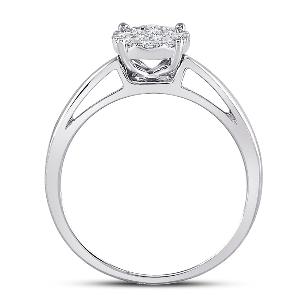 14K Yellow Or White Gold Princess Round Diamond Bridal Wedding Engagement Ring 1/4 Cttw, Womens Size: 5-10