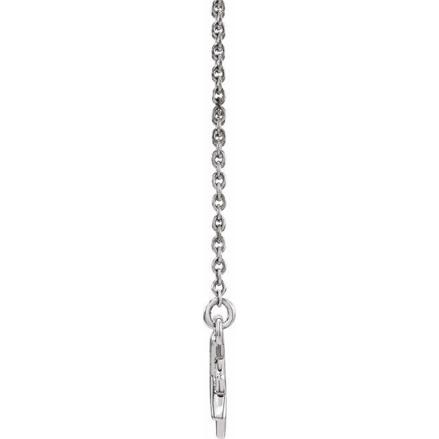 Sterling Silver 10 X 10 Mm 16-18 In Polished .04 Ctw Natural Diamond Star Necklace