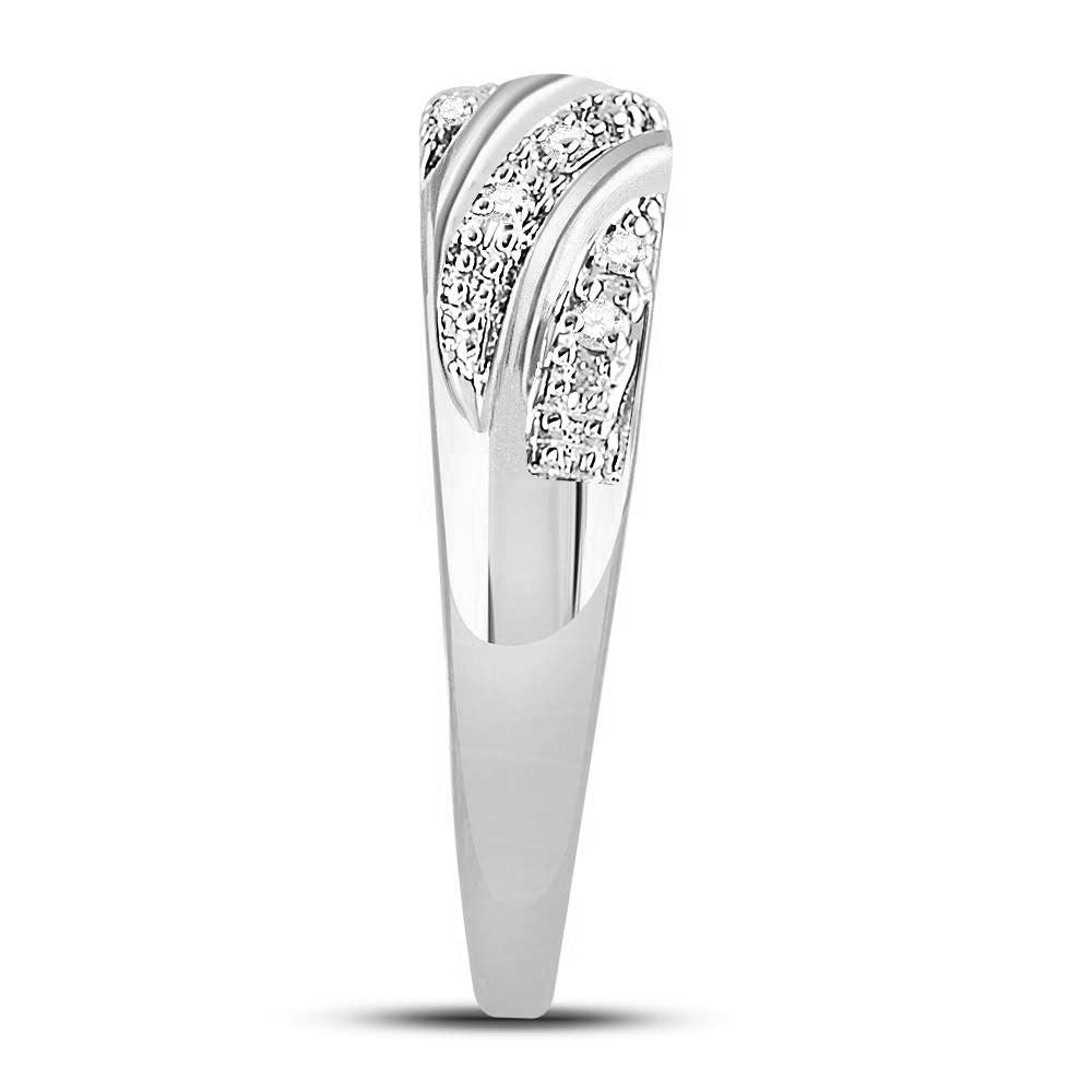 14K White Gold His Hers Round Diamond Square Matching Wedding Set 1/3 Cttw, Womens Size: 5-10, Mens Size: 7-13