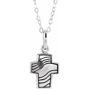 Sterling Silver Without Box Polished Cross Ash Holder Necklace
