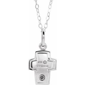 Sterling Silver Without Box Polished Cross Ash Holder Necklace