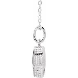 Sterling Silver Without Box Polished Cross Ash Holder Necklace