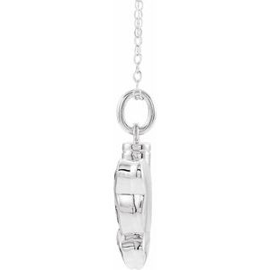 Sterling Silver Without Box Polished Butterfly Ash Holder Necklace