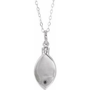 Sterling Silver Without Box Polished Fleur De Lis Ash Holder Necklace