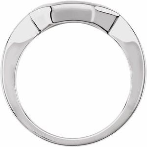 14K White Gold Emerald 9 X 7 Mm Polished Matching Band Size 6
