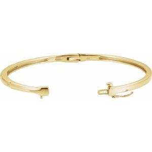 14K Yellow Gold Round 2.4 Mm Natural Diamond 3.3 Mm 6 In Polished 1/4 Ctw Natural Diamond Bracelet