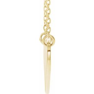18K Yellow Gold-Plated Sterling Silver 18 X 16.4 Mm 16-18 In Polished Engravable Heart Necklace