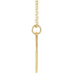 14K Yellow Gold-Plated Sterling Silver 15 X 15 Mm 16-18 In Polished Pierced Heart Engravable Disc 16-18 Inch Necklace