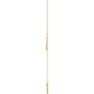 14K Yellow Gold Round 1.5Mm H+ I1 1/5 Ctw Natural Diamond Infinity-Inspired Cross Y Necklace, Length: 18 In