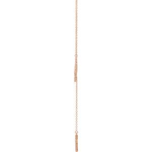 14K Rose Gold Round 1.5Mm H+ I1 1/5 Ctw Natural Diamond Infinity-Inspired Cross Y Necklace, Length: 18 In