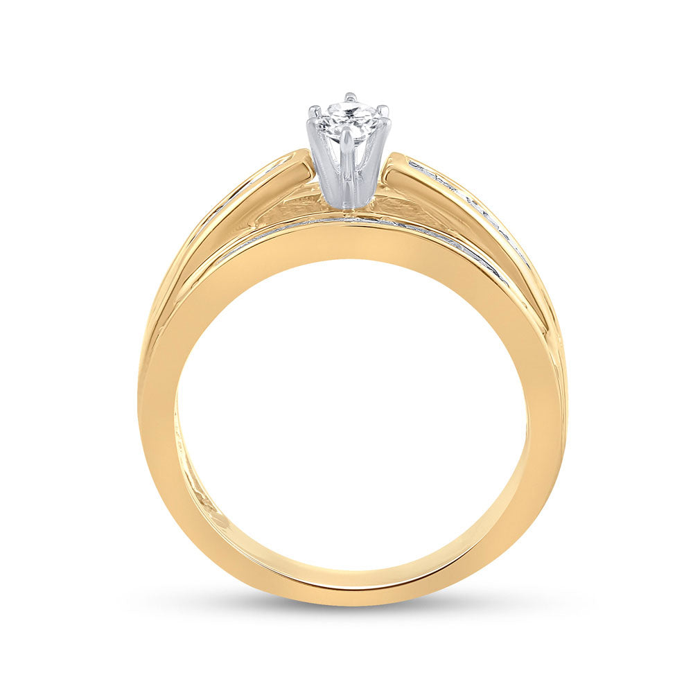 14K Yellow Or White Gold Marquise Diamond Solitaire Bridal Wedding Engagement Ring 1 Cttw, Womens Size: 5-10