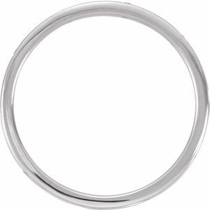 Platinum Set 7 Round 1 Mm 1.6 Mm Polished .04 Ctw Natural Diamond Comfort-Fit Band Size 7