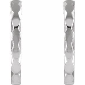 Sterling Silver Geometric Hoop Earrings