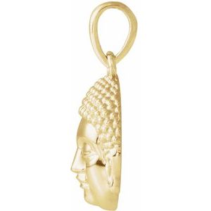 14K Yellow Gold 10.4 X 4.2 Mm Polished Meditation Buddha Pendant