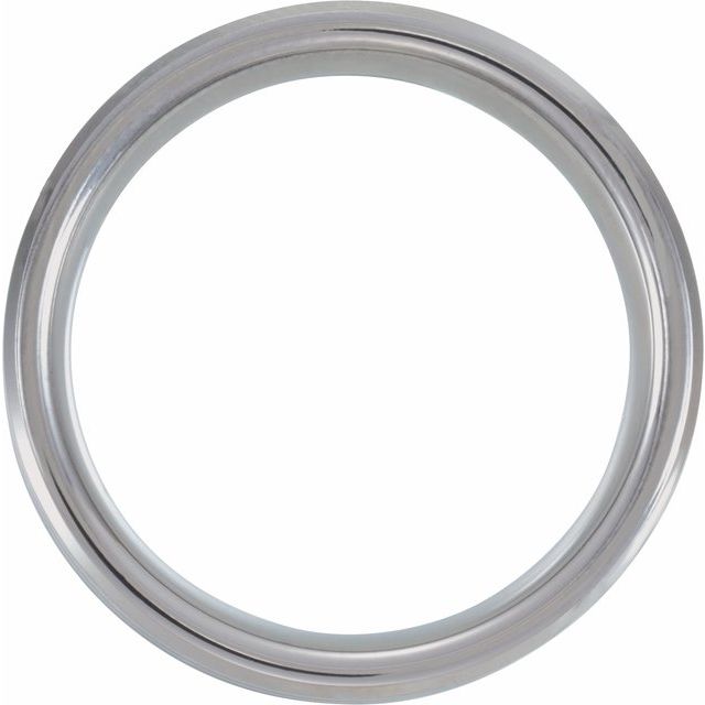 Tungsten 8 Mm Polished Imitation Meteorite And Acacia Wood Inlay Comfort-Fit Band, Size 7.5
