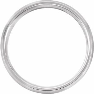 10K Yellow Or White Gold 6 Mm Polished Comfort-Fit Beveled Edge Band With Satin Finish
