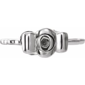 10K White Gold Round .9Mm Gh I1-I2 .03 Ctw Diamond Angel Ash Holder Necklace, Length: 18 In