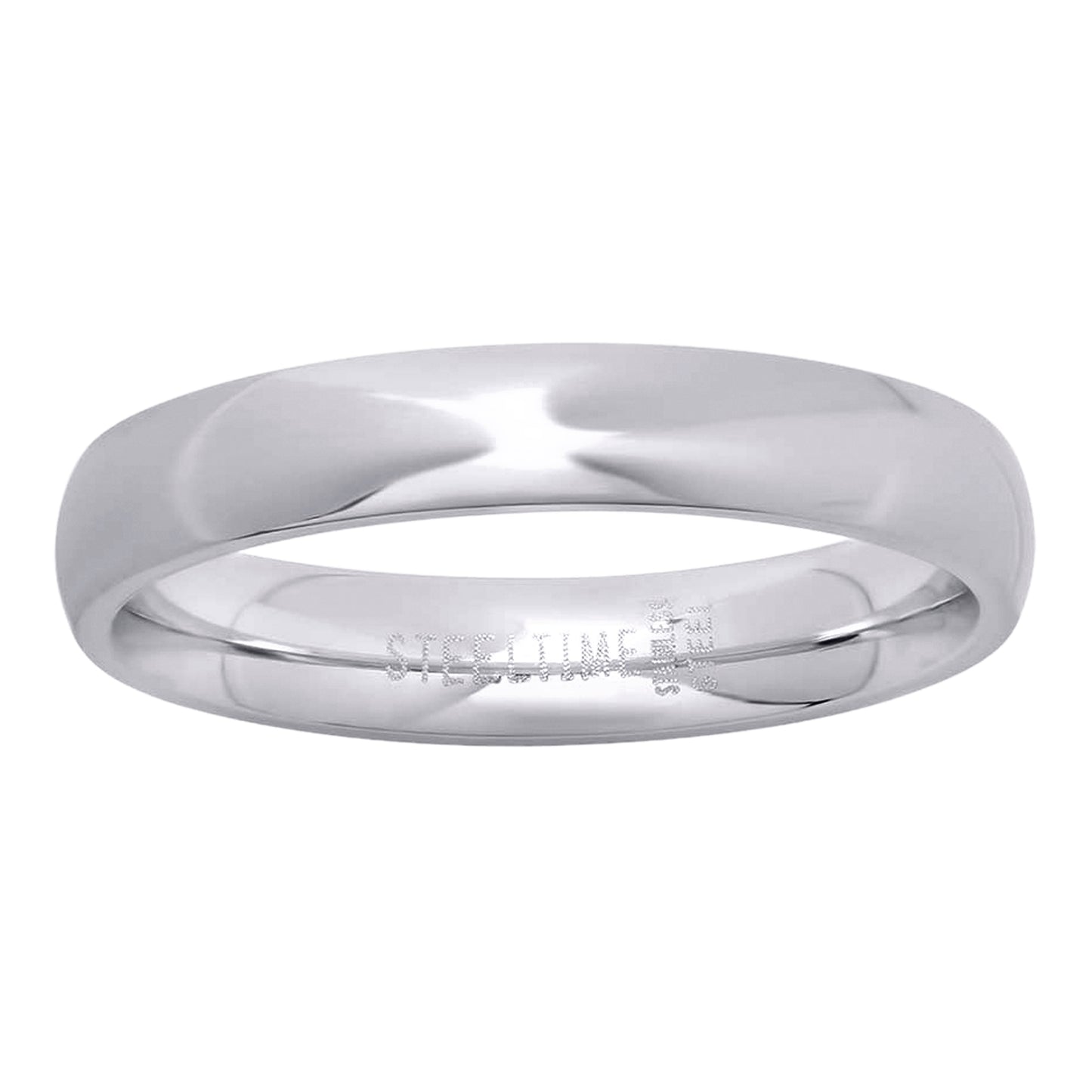 Stainless Steel Or Yellow-Tone Unisex Dome Plain Bridal Anniversary Engagement Wedding Comfort-fit Fashion Band Ring