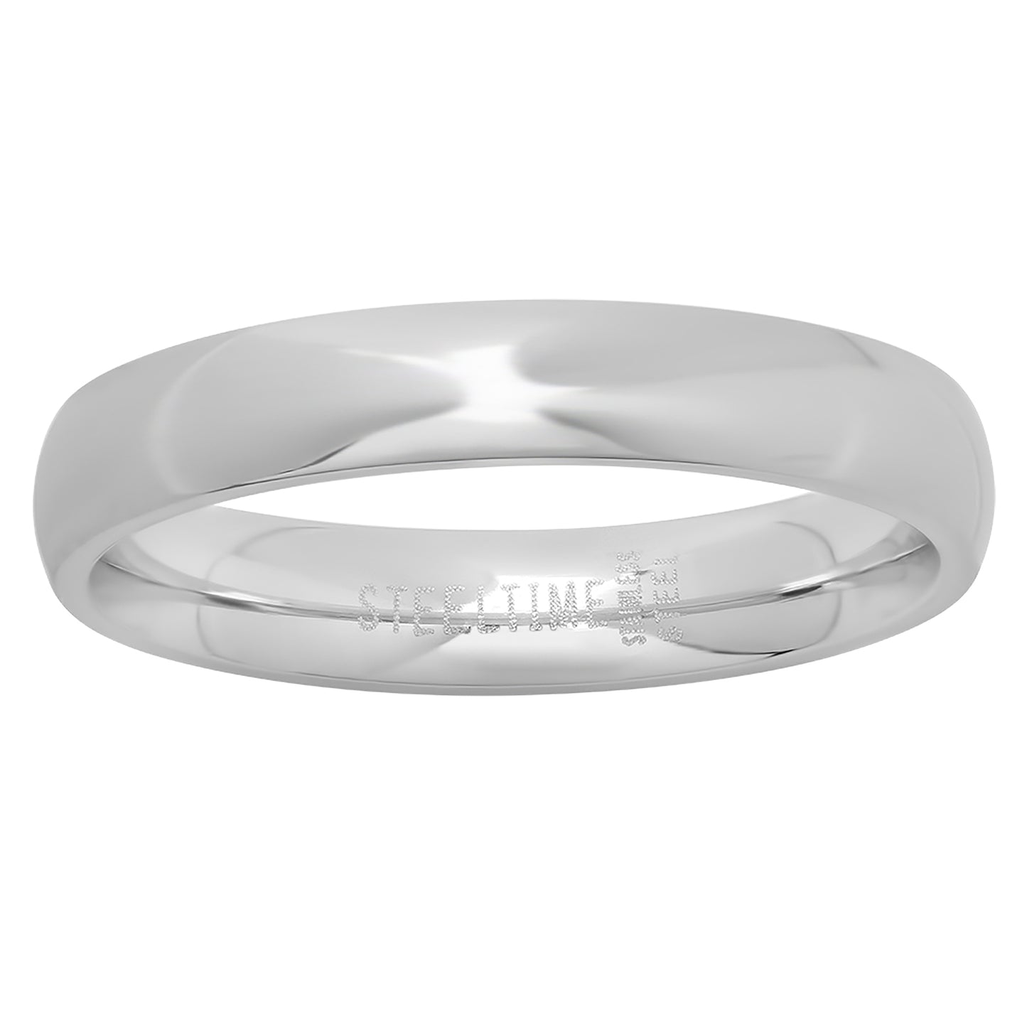 Stainless Steel Or Yellow-Tone Unisex Dome Plain Bridal Anniversary Engagement Wedding Comfort-fit Fashion Band Ring