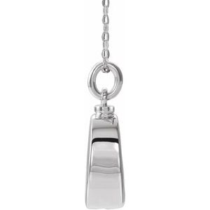 Sterling Silver Without Box Polished Oval Loop Ash Holder Necklace