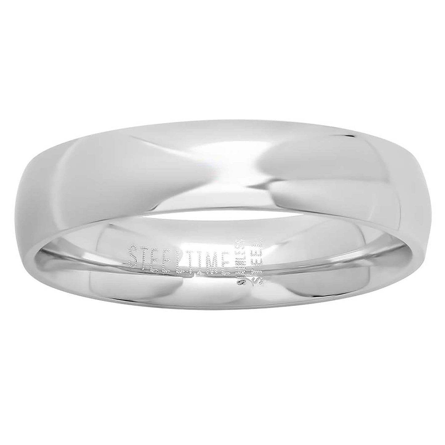 Stainless Steel Or Yellow-Tone Unisex Dome Plain Bridal Anniversary Engagement Wedding Comfort-fit Fashion Band Ring