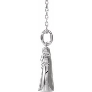Sterling Silver Without Box Polished Holding You Forever Ash Holder Necklace