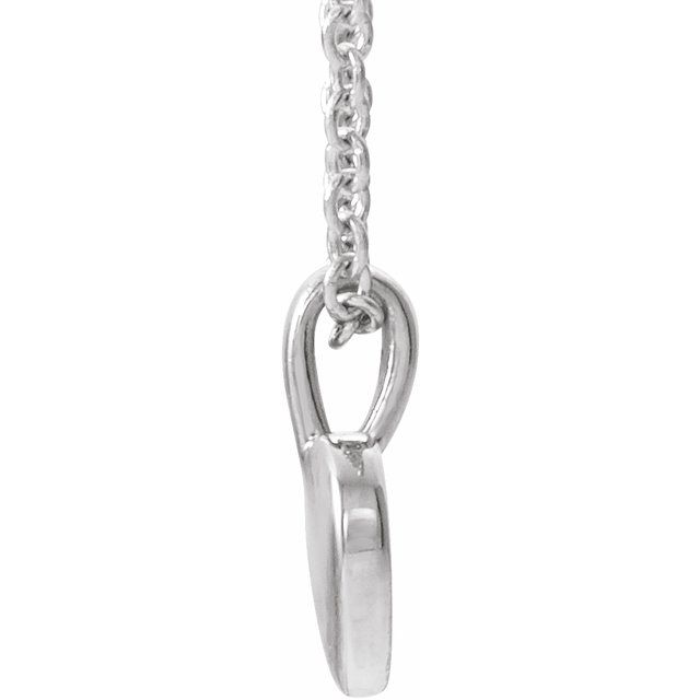 Sterling Silver Round 1.3Mm I1, G-H 16 In Polished .01 Ct Natural Diamond Youth Heart Necklace