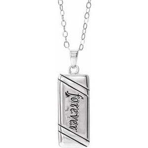 Sterling Silver Without Box Polished Forever Companion Ash Holder Necklace