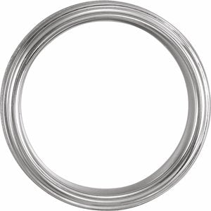 Cobalt Flat-Edge Comfort-Fit Band With Brush Finish Size 10