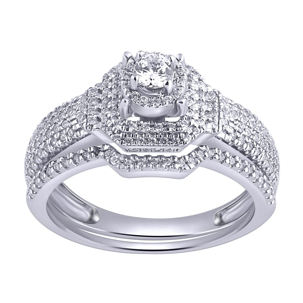 14K White Gold Ladies 0.58-0.59 Cttw Diamond Bridal Ring