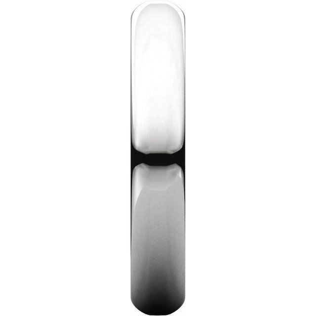 14K Yellow Or White Or Rose Gold Or Sterling Silver Or Platinum Or Palladium Standard Half Round Band