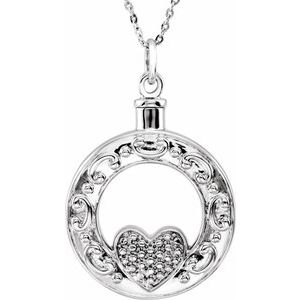 Sterling Silver Without Box Polished Celebration Of Life Ash Holder Necklace