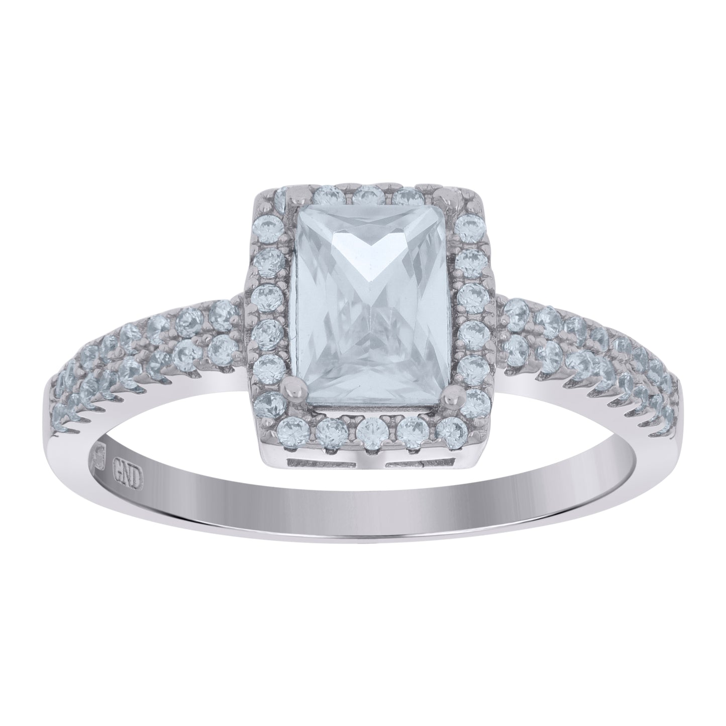 Sterling Silver Women's Cubic Zirconia Bridal Anniversary Engagement Wedding Ring