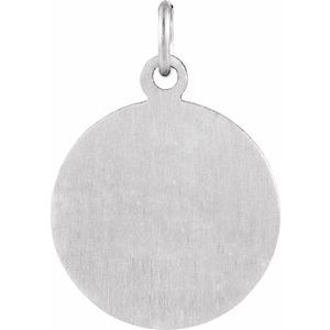 Sterling Silver 18 X 18 Mm Polished St. Luke Medal