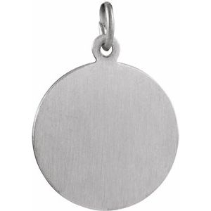 Sterling Silver 15 Mm Polished St. Lucy Medal