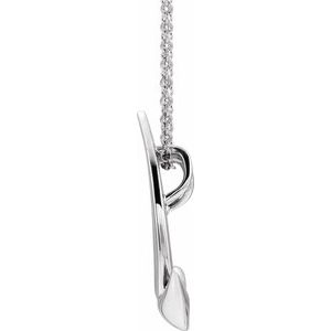 Sterling Silver 19.6 X 17.3 Mm 16-18 In Polished Holy Spirit Dove Necklace