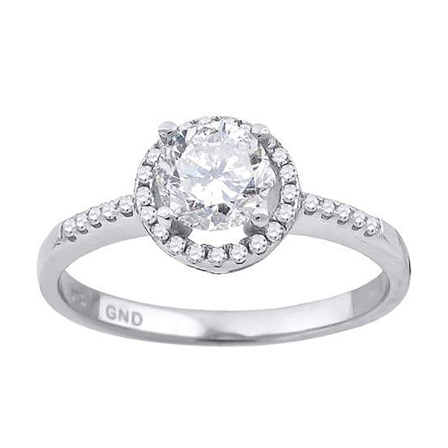 Sterling Silver Women's Cubic Zirconia Halo Bridal Anniversary Wedding Engagement Band Ring