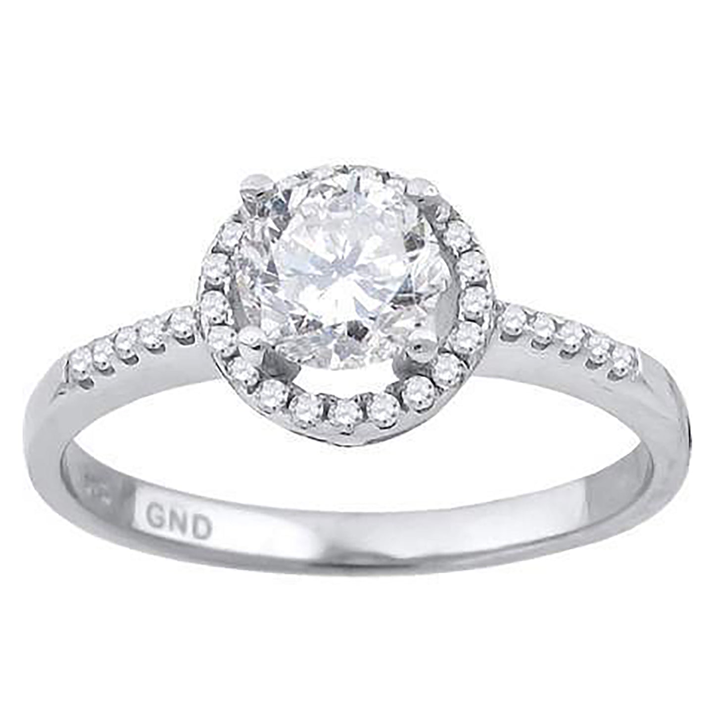 Sterling Silver Women's Cubic Zirconia Halo Bridal Anniversary Wedding Engagement Band Ring