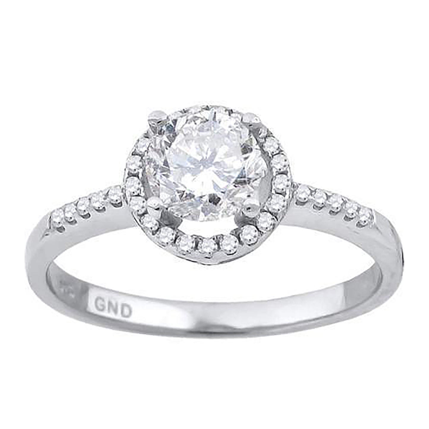 Sterling Silver Women's Cubic Zirconia Halo Bridal Anniversary Wedding Engagement Band Ring