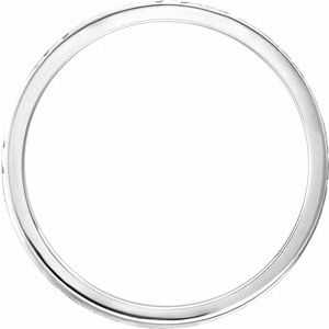 Platinum 6 Mm Polished Grooved Band Size 9.5
