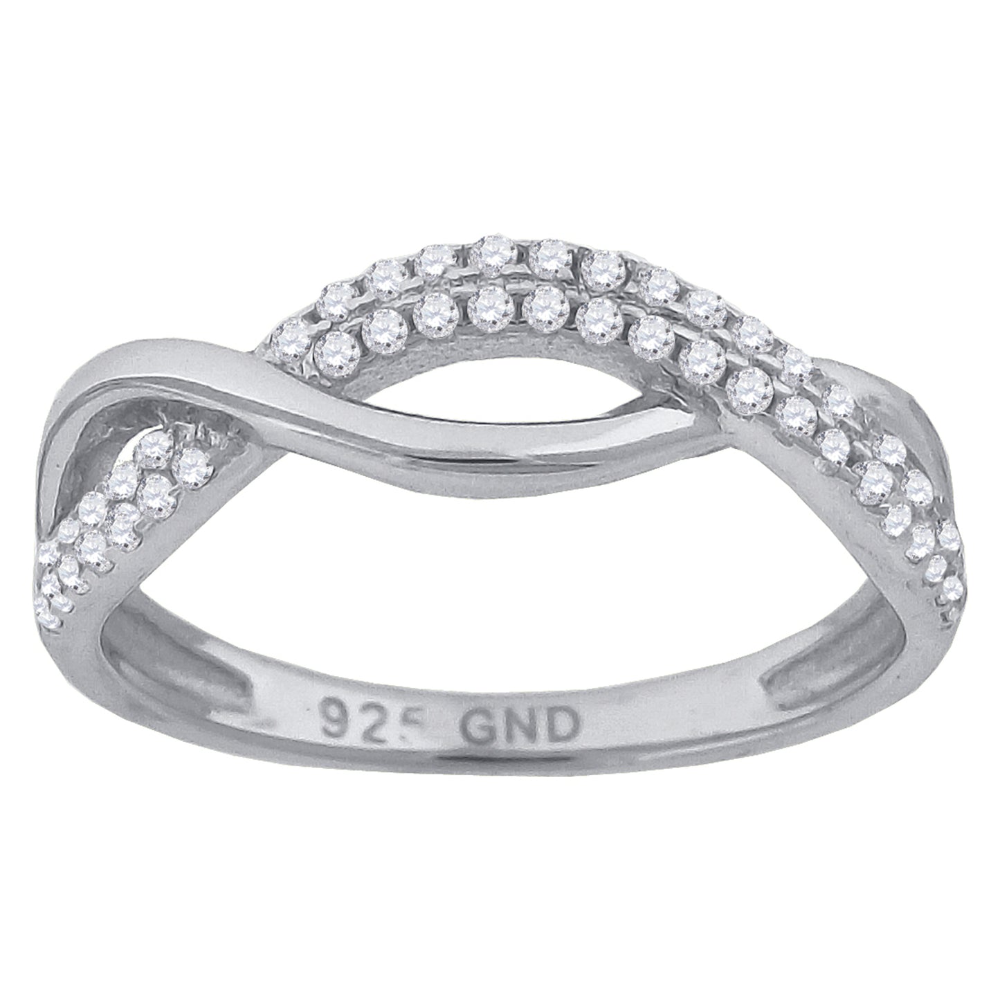 Sterling Silver Womens Cubic Zirconia Sizes 6 To 9 Infinity Fashion Bridal Anniversary Wedding Engagement Band Ring Band