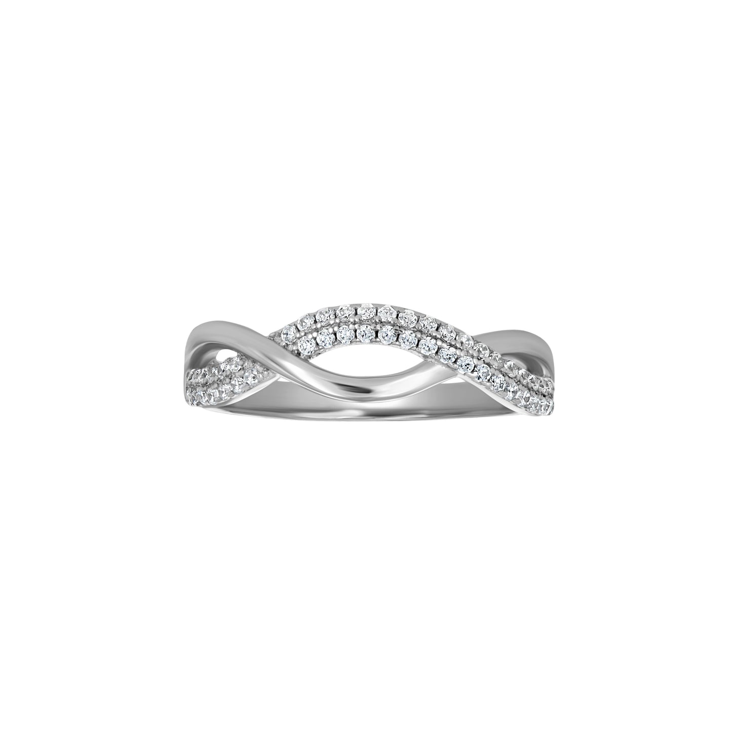 Sterling Silver Womens Cubic Zirconia Sizes 6 To 9 Infinity Fashion Bridal Anniversary Wedding Engagement Band Ring Band