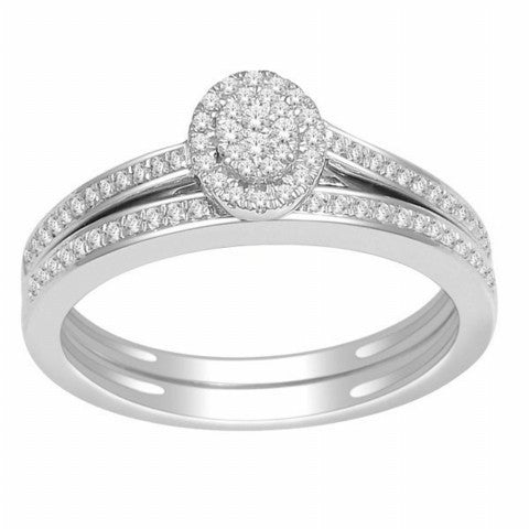 14K Yellow Or White Gold 0.25 Cttw Diamond Ladies Ring