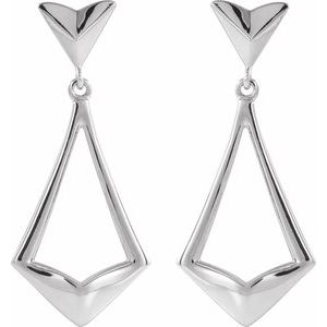 Sterling Silver Geometric Dangle Earrings