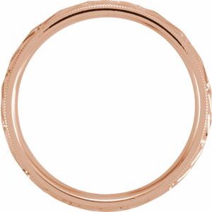 10K Rose Gold Design Band Size 10