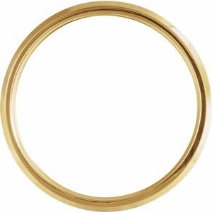 14K Yellow Or White Or Rose Gold Beveled-Edge Comfort-Fit Flat Band