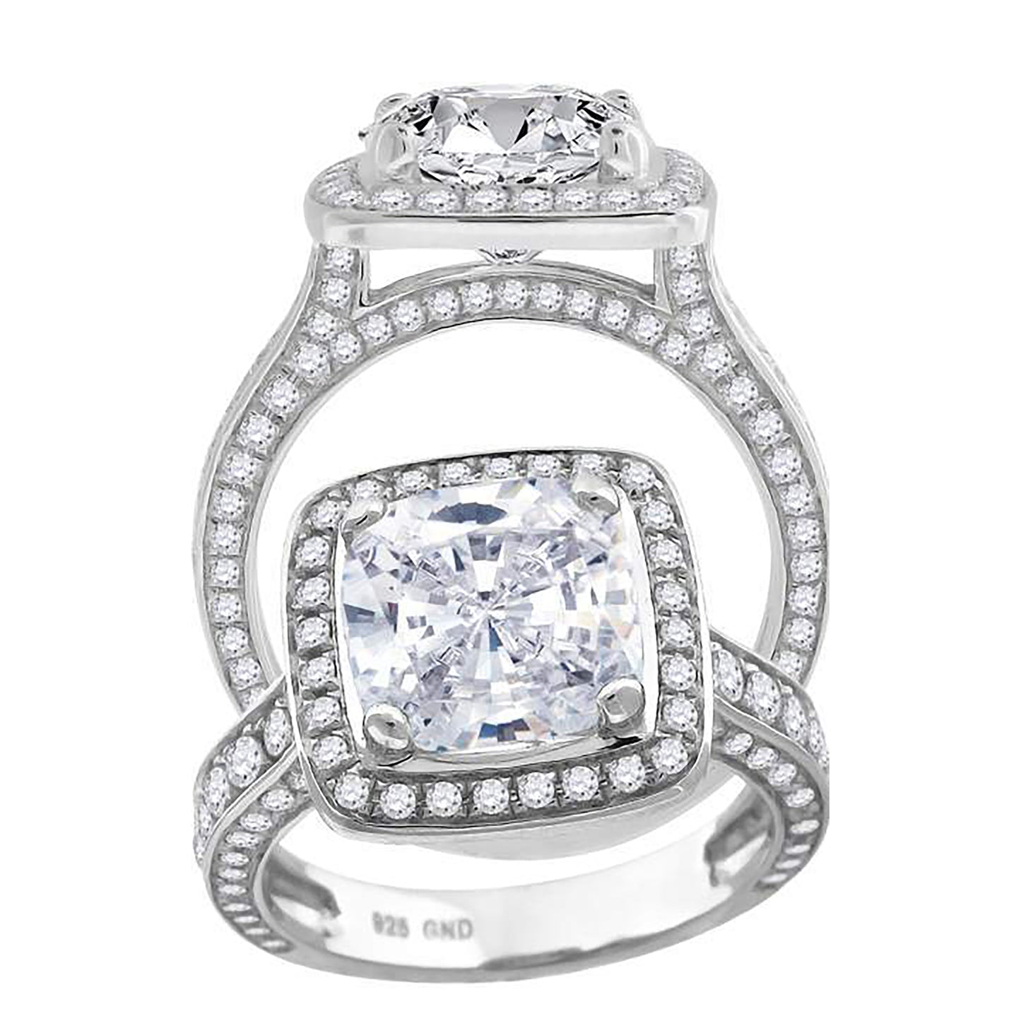 Sterling Silver Women's Cubic Zirconia Bridal Anniversary Engagement Wedding Ring