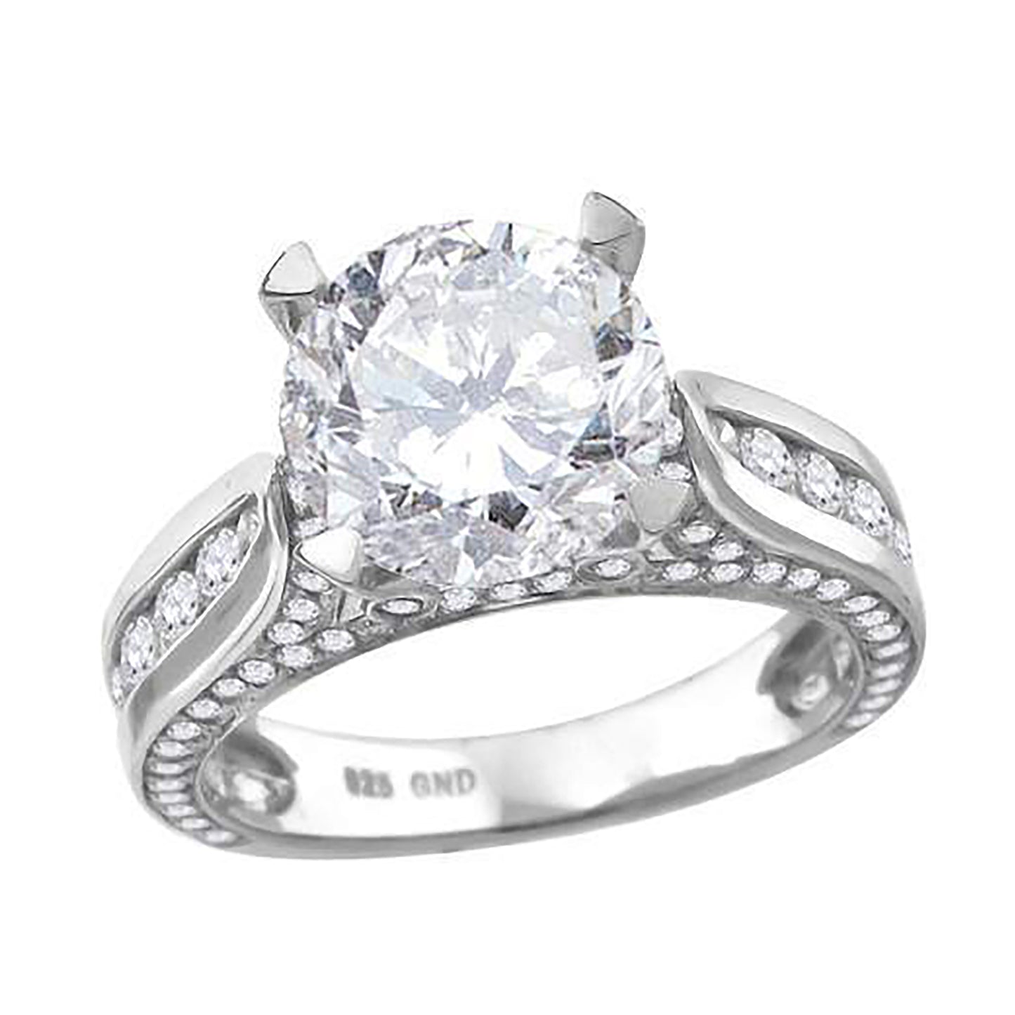 Sterling Silver Women's Cubic Zirconia Bridal Anniversary Engagement Wedding Ring