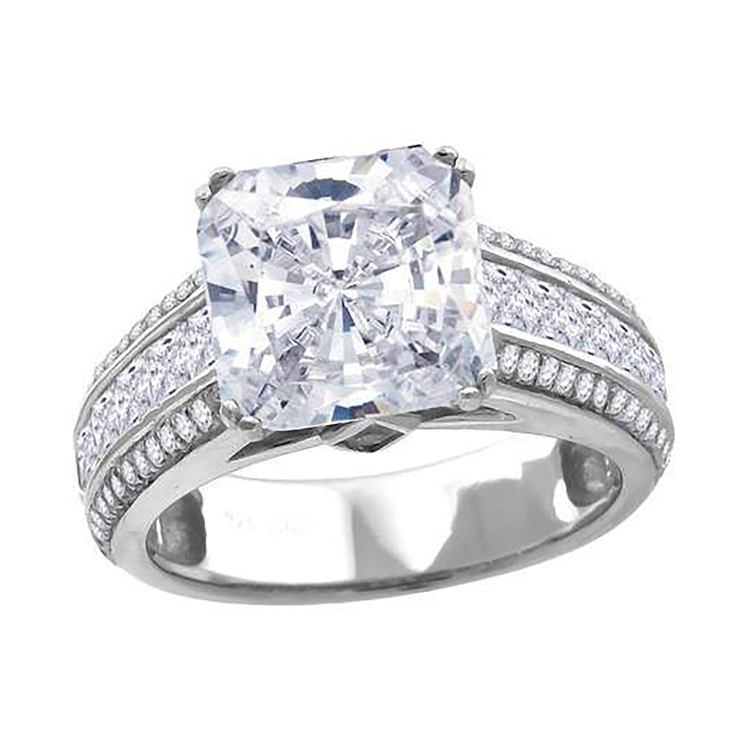 Sterling Silver Women's Cubic Zirconia Bridal Anniversary Engagement Wedding Ring